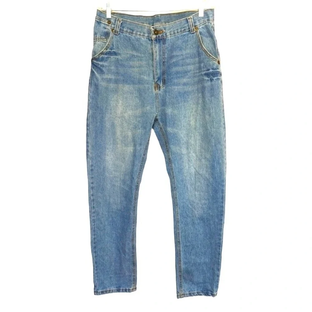 B-Eight J&Wear Mens Graphic‎ Print Accent Denim Jeans Streetwear 32 Waist